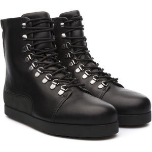 Camper Beluga Leather Black Lace Up Boots